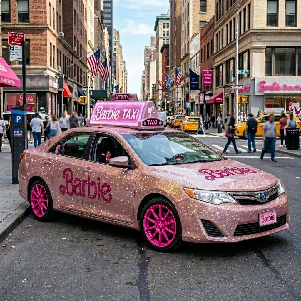 Barbie Tarzı Sarı Korsan Taksi